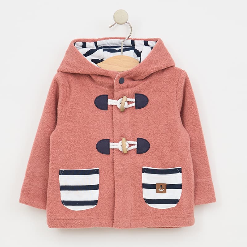 Veste polaire à poches rayées BATELA 24 Mois LM Light Mahogany