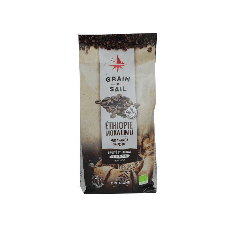 Café en Grains d'Ethiopie Moka Limu GRAIN DE SAIL 500 g