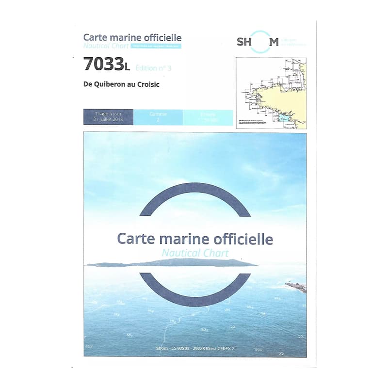 Carte marine SHOM 7033L - De Quiberon au Croisic