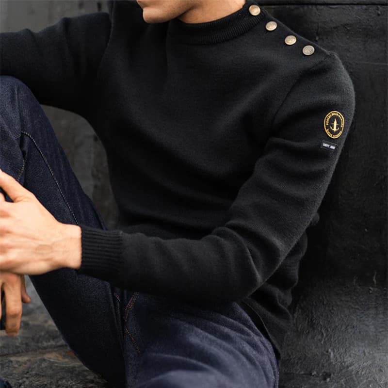 Pull SAINT JAMES Compas M Noir