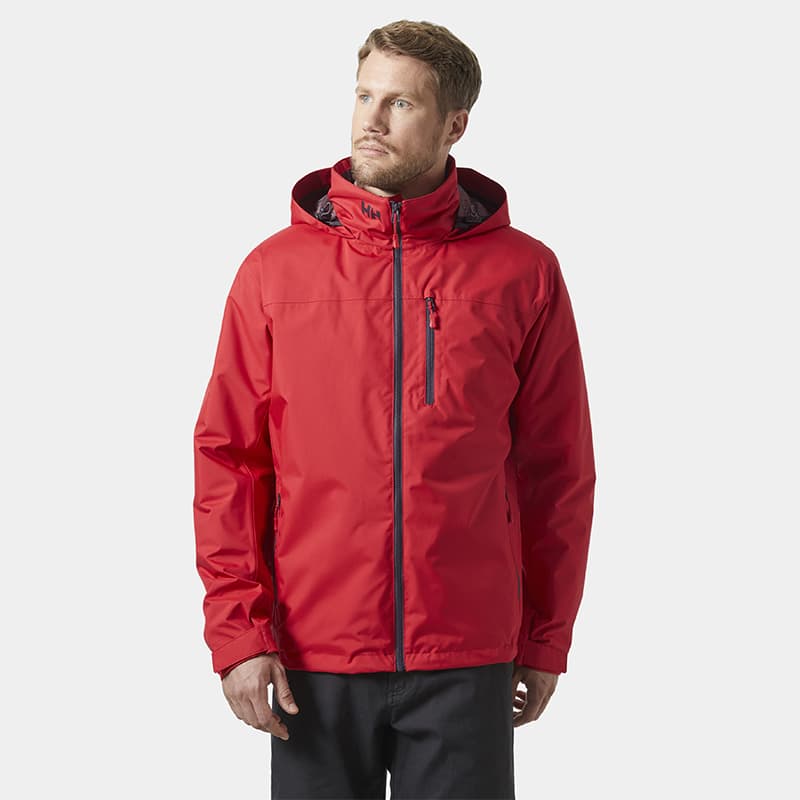 Veste imperméable doublée polaire HELLY HANSEN Crew Hooded Midlayer Sailing 2.0 L 162 Red