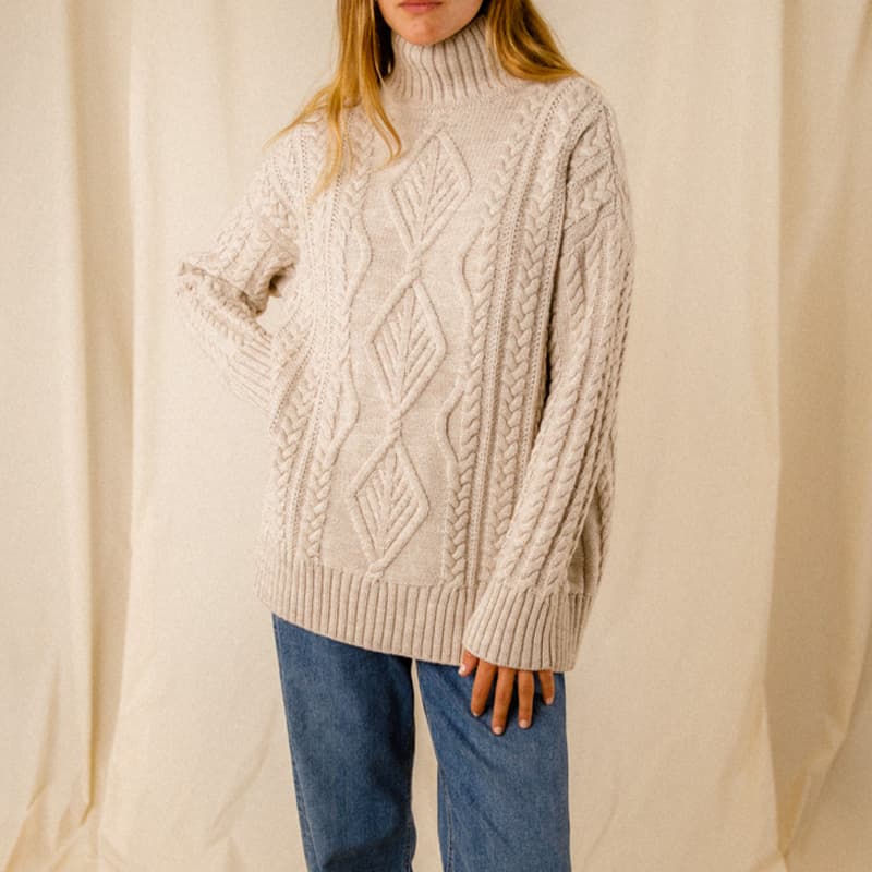 Pull ample ROYAL MER Chiara 44 Beige