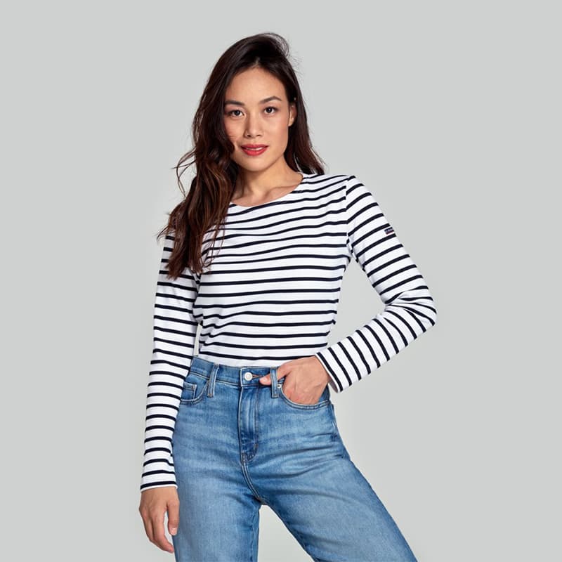 Marinière ARMOR-LUX Lesconil 3 Blanc/Rich Navy