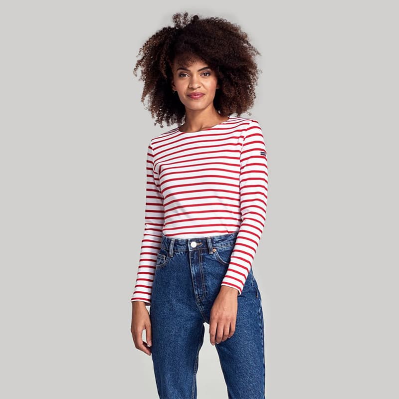 Marinière ARMOR-LUX Lesconil 6 320 Blanc/Braise