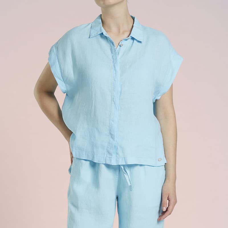 Chemise en Lin MAT DE MISAINE Cala 22583 38 U576 Fluor