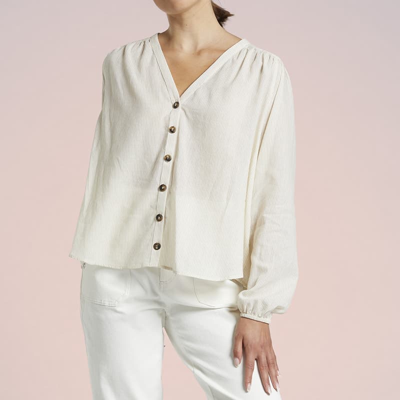 Chemise MAT DE MISAINE Corail 21756 46 Ra111 Raye Ecume