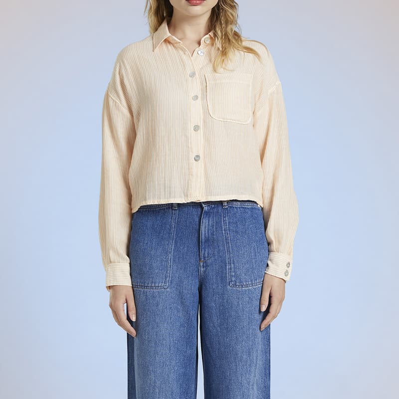 Chemise MAT DE MISAINE Corvette 20158 38 R308 Raye Tangerine