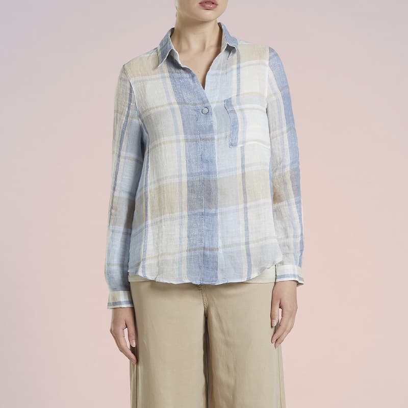 Chemise en Lin MAT DE MISAINE Cyclade 22745 42 C222 Crx Nuage