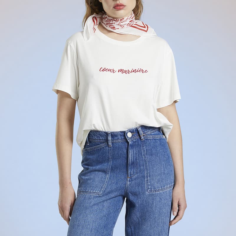 T-shirt MAT DE MISAINE Milou 208BCMG 36 U66 Craie