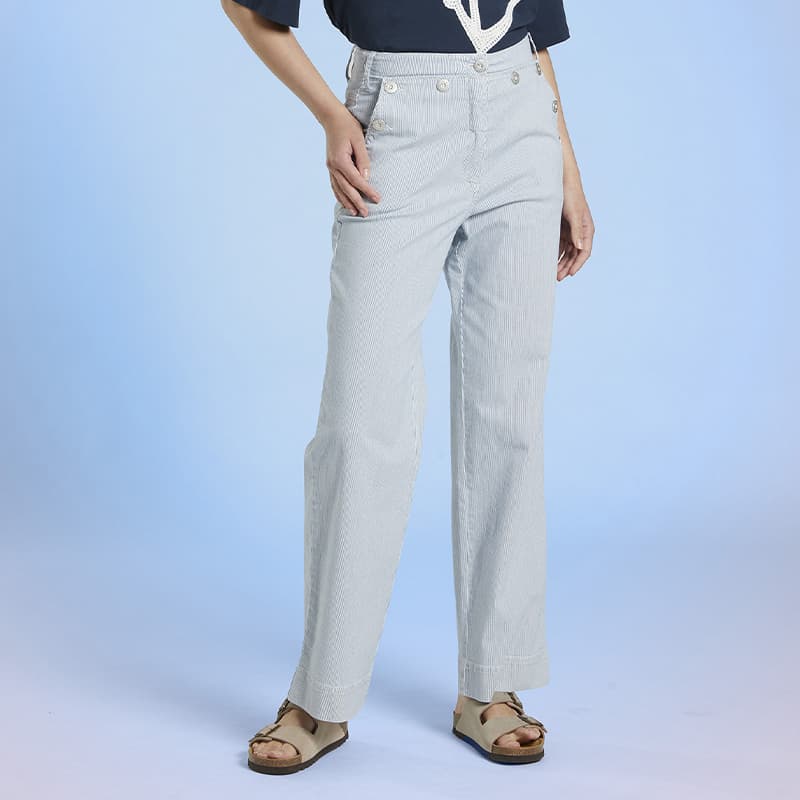 Pantalon MAT DE MISAINE Pont 11785 34 Ray23 Raye Navy