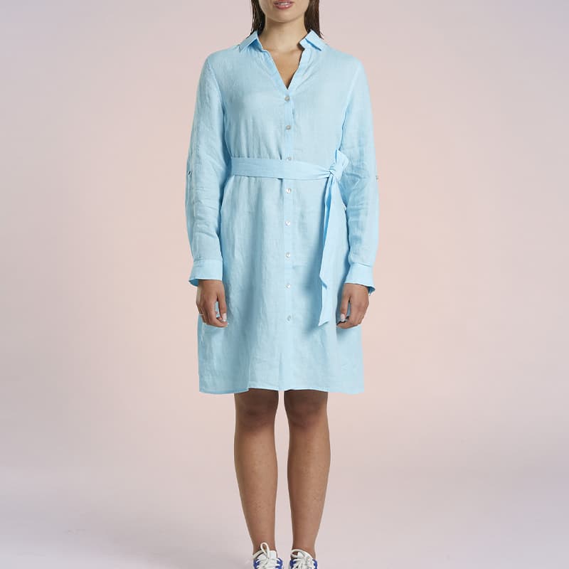 Robe en Lin MAT DE MISAINE Recif 22583 40 U576 Fluor