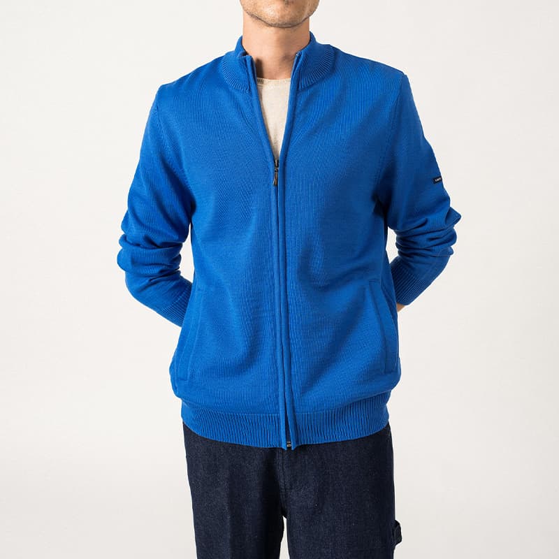 Gilet zippé SAINT JAMES Colorado II S Mer/Gris Light