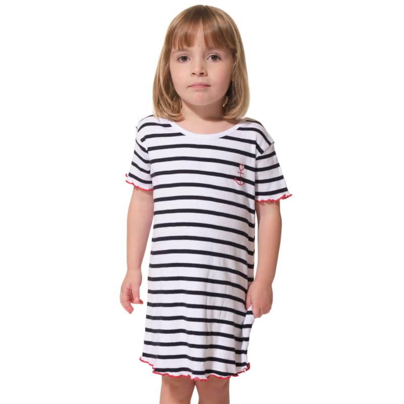 Robe HUBLOT Ludivine 10 Ans Blanc/Marine