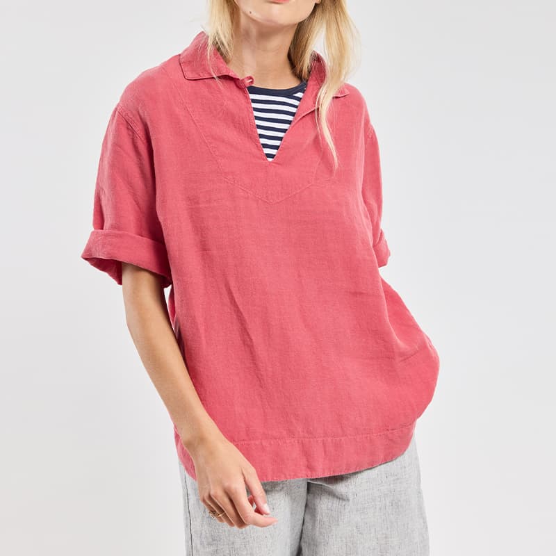 Vareuse en Lin ARMOR-LUX Héritage 71211 36 QFW Garnet Rose