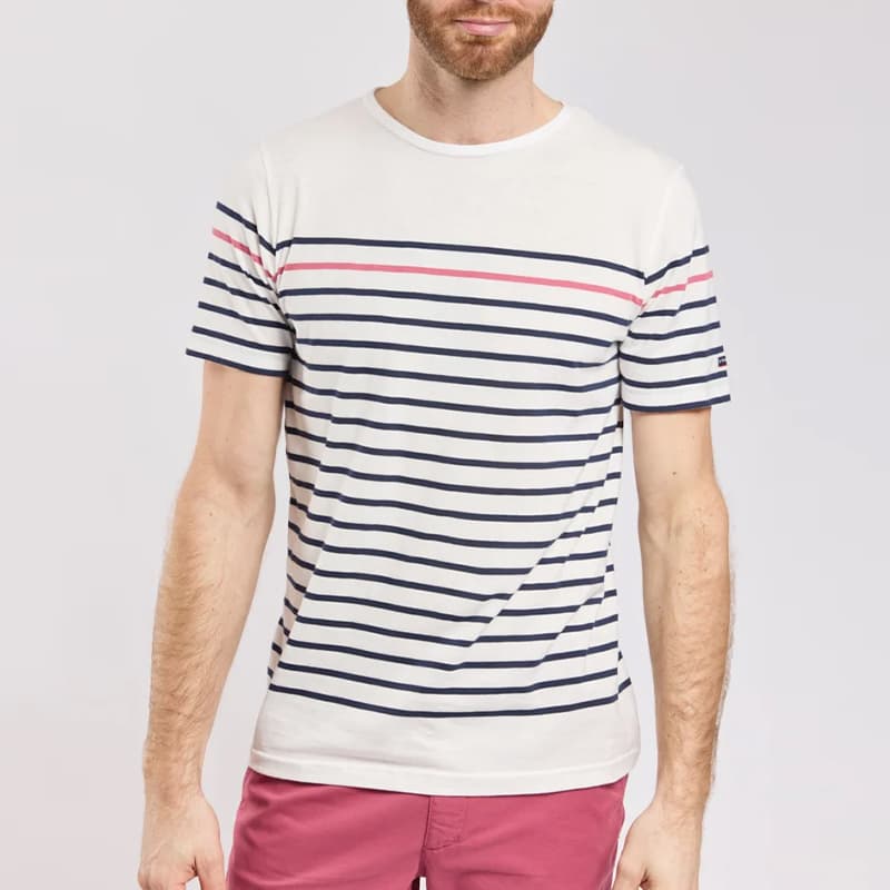 Marinière ARMOR-LUX 73845 Taille L QJY Blanc/Marine/Malaga