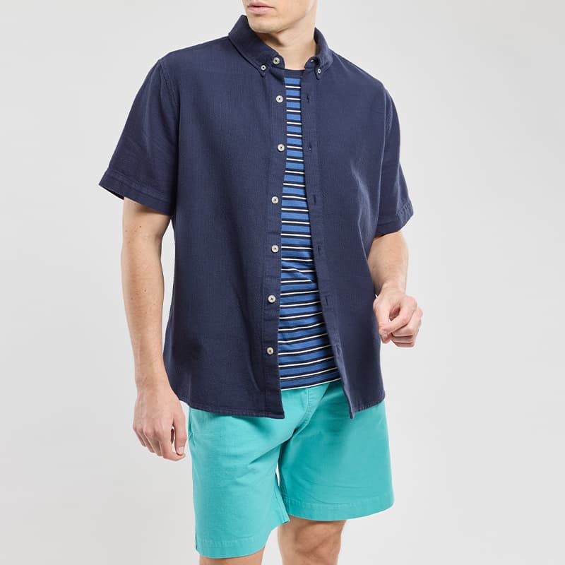 Chemise MC ARMOR-LUX Héritage 73076 Taille L FU8 Marine deep