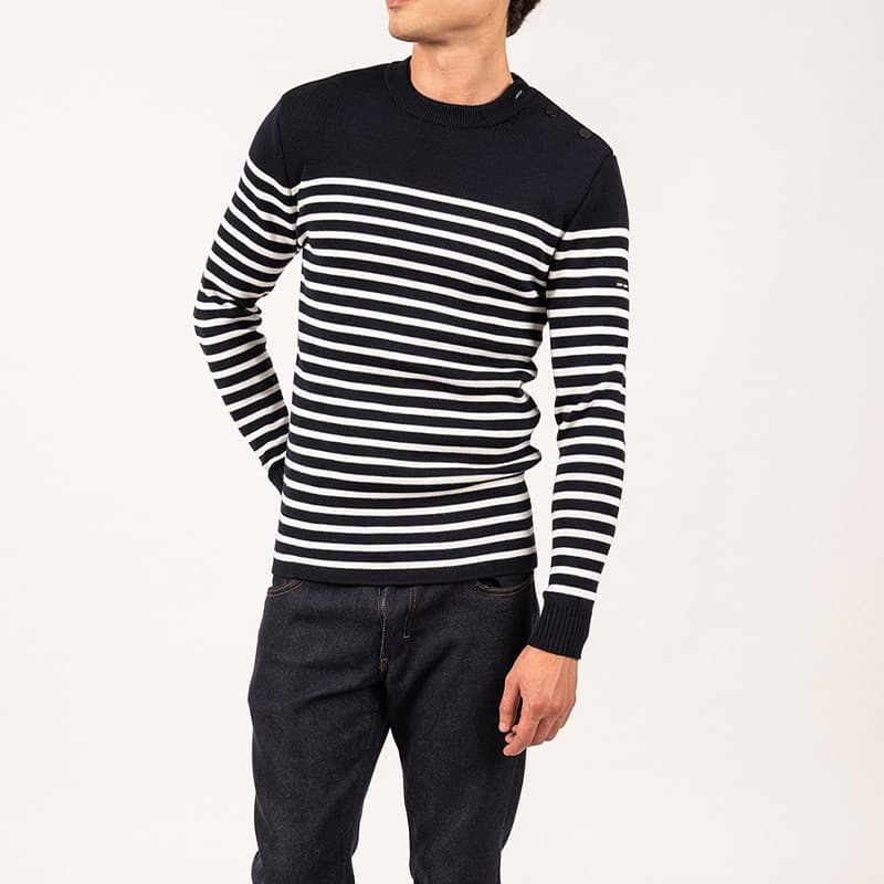 Pull SAINT JAMES Rochefort 1 R 2XL Navy/Ecume