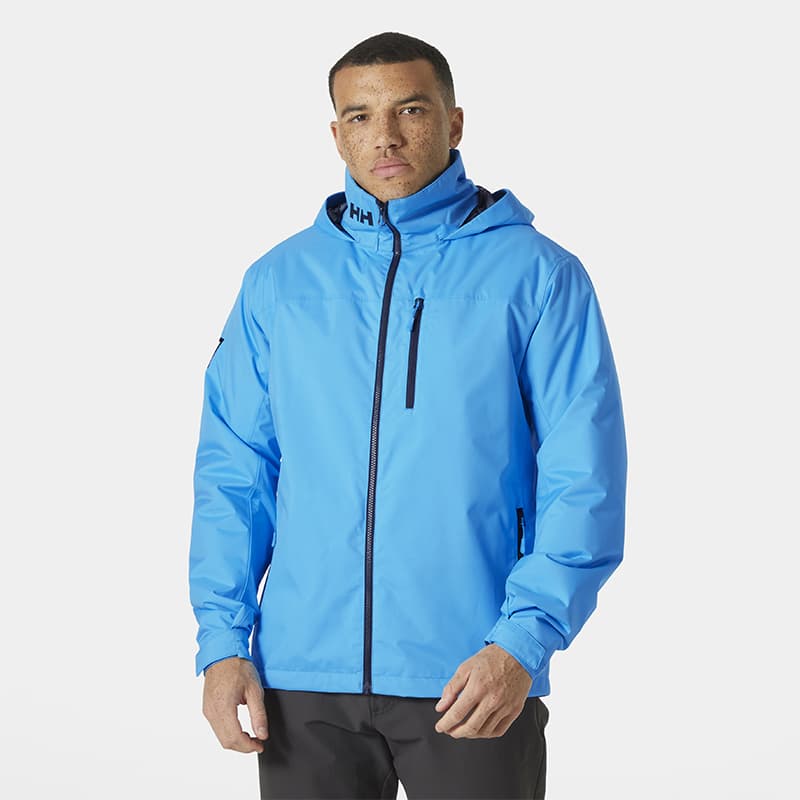 Veste imperméable doublée polaire HELLY HANSEN Crew Hooded Midlayer Sailing 2.0 M 645 Cyan