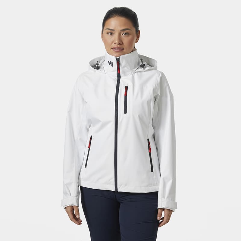 Veste imperméable HELLY HANSEN W Crew Hooded 2.0 S 001 White