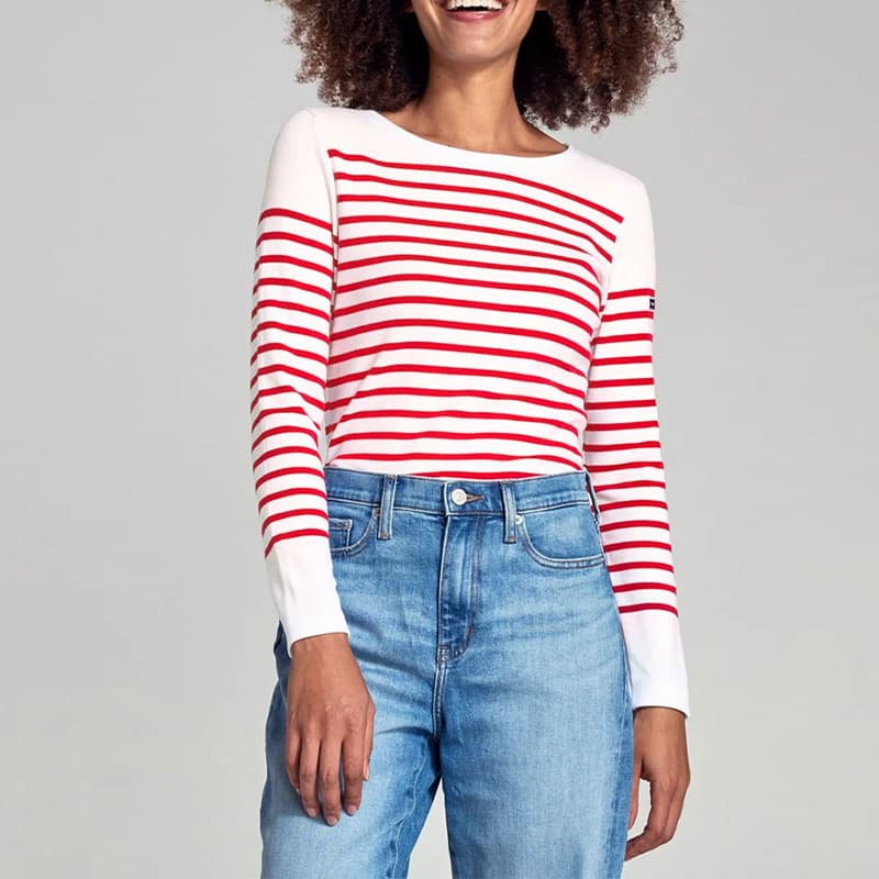 Marinière ARMOR-LUX Amiral 5 320 BLANC/BRAISE