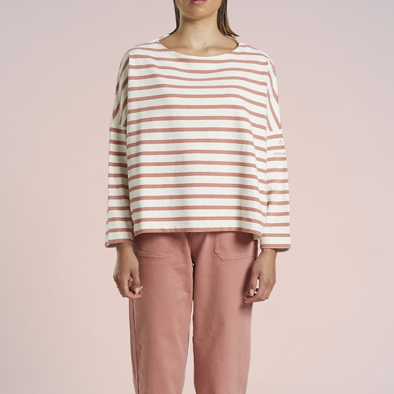 Marinière MAT DE MISAINE Maki RG 34 R362A Calcaire/Cyclamen