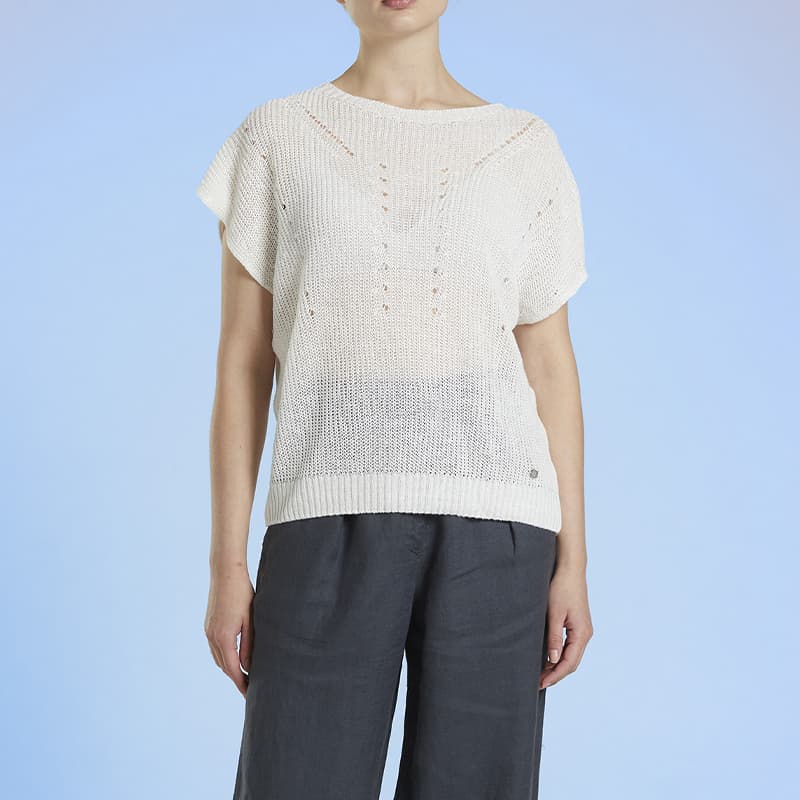 Pull en Lin MAT DE MISAINE Touques M U15 Calcaire