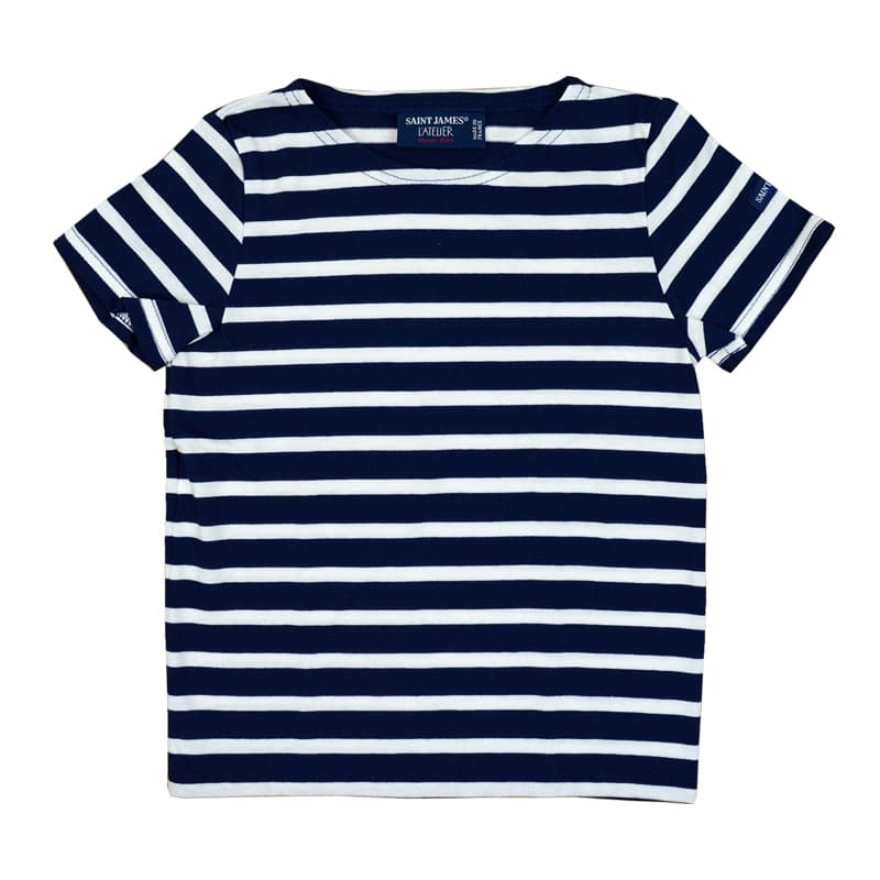 Marinière Enfant SAINT JAMES Levant Moderne Marine/Neige 4 Ans
