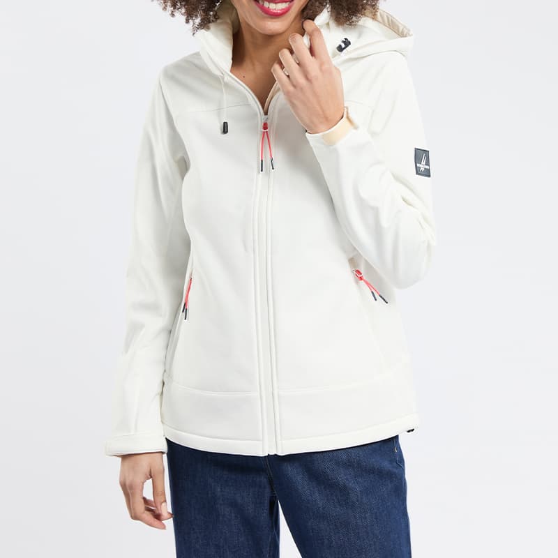 Veste softshell doublée polaire BERMUDES Sillages 44 B158 Craie