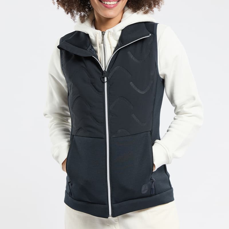 Veste sans manches bi-matière BERMUDES Marnage 38 B052 Marine