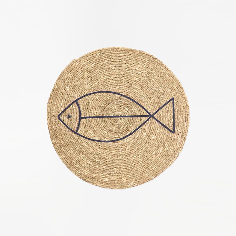 Set de table rond toile de jute "Poisson" Ø 30 BATELA DECO