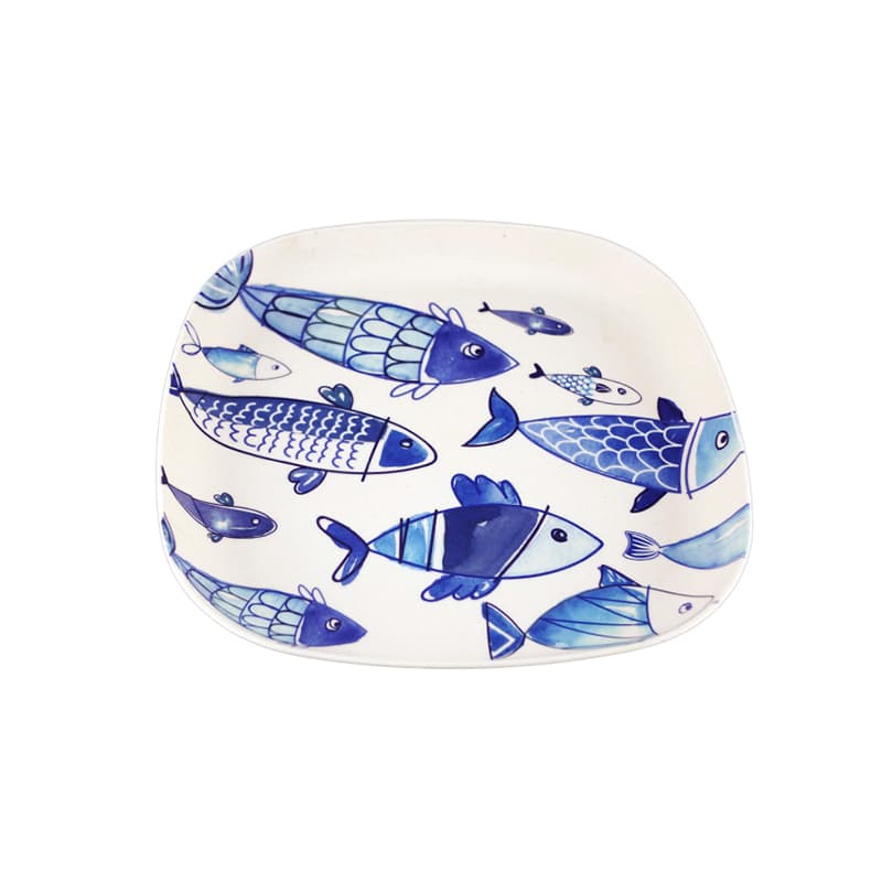 Assiette carrée en plastique GM collection "Indigo" FAYE