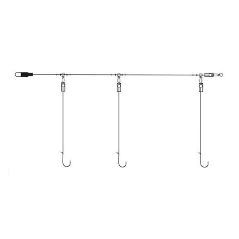 Bas de ligne YUKI Atlantic Rig Flat Fish / Seat / Trainarde 1 Ă 0,35 mm RIG SEAT