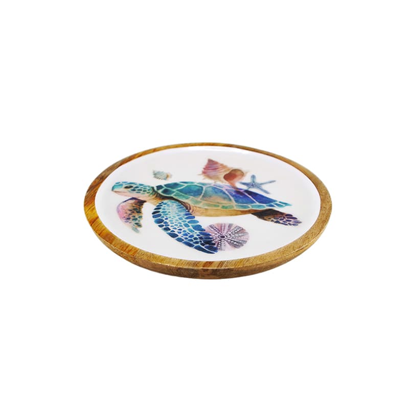 Plateau rond en bois émaillé collection "Coria" Ø20 FAYE