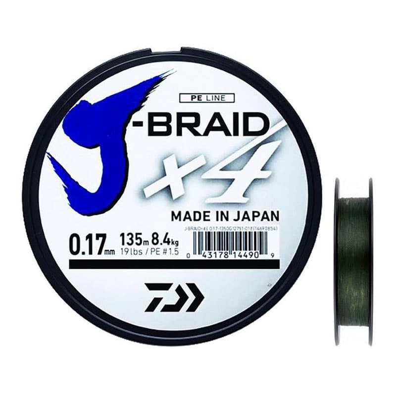 Tresse DAIWA Jbraid 4B - Vert - 270M 15/100V