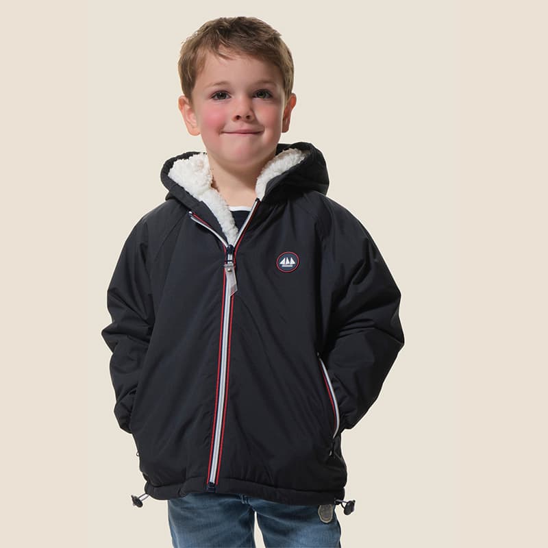 Coupe-vent mixte imperméable doublé sherpa HUBLOT Pandi 3 Ans Marine