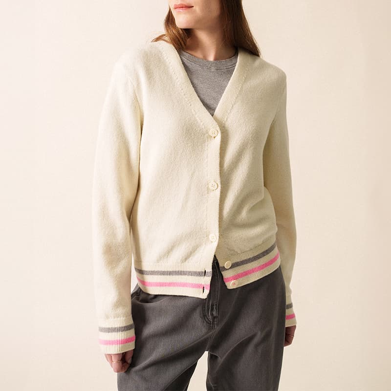 Cardigan SAINT JAMES Annecy 38 Ecum/Holly/Gris