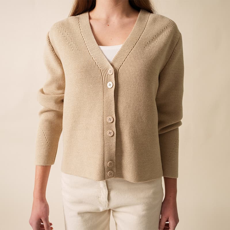 Cardigan SAINT JAMES Aoste 40 Beige