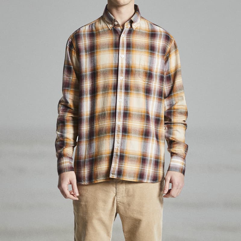 Chemise Flanelle MAT DE MISAINE Copiloml 7 C700 Crx Cognac