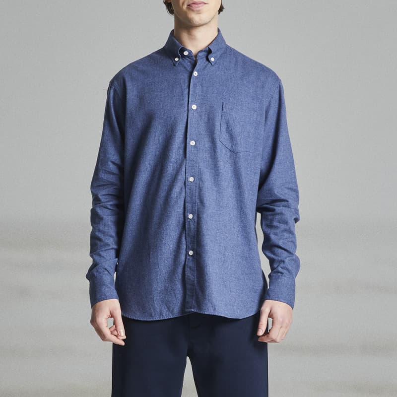 Chemise Flanelle MAT DE MISAINE Copiloml 4 Ch2 Chine Bleu