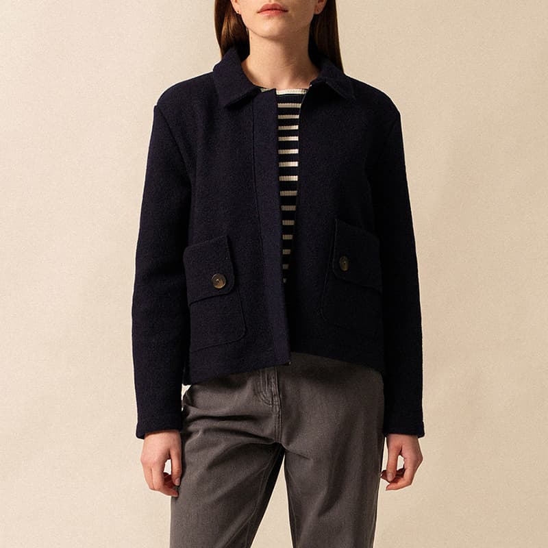 Veste en Laine SAINT JAMES Combloux 42 Navy