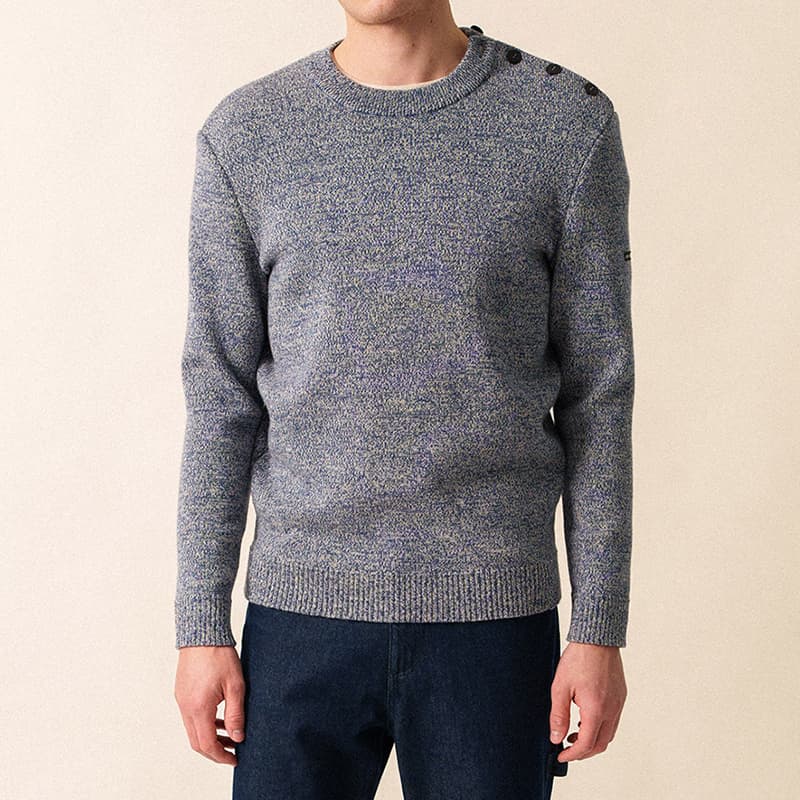 Pull SAINT JAMES Cancale M U XL Jean/Ecru