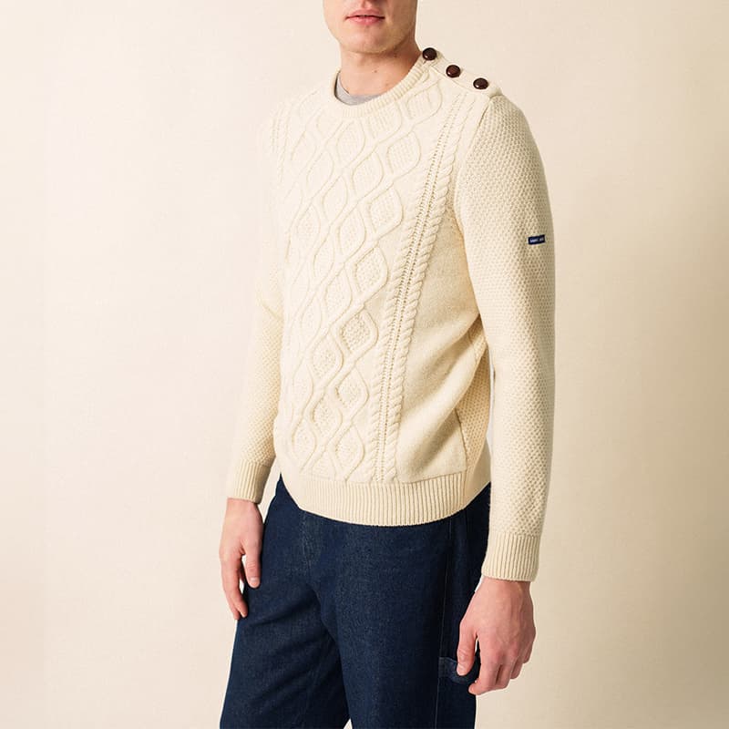 Pull SAINT JAMES Nyon 4293 L Ecume