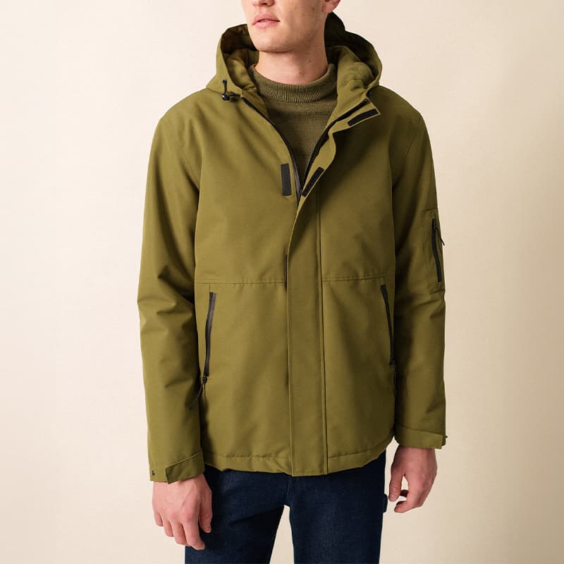 Parka imperméable doublée polaire SAINT JAMES St Denis 4281 M Fougere