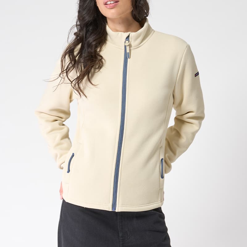 Sweat zippé doublure moumoute BATELA A2554 40 OY Oyster Gray