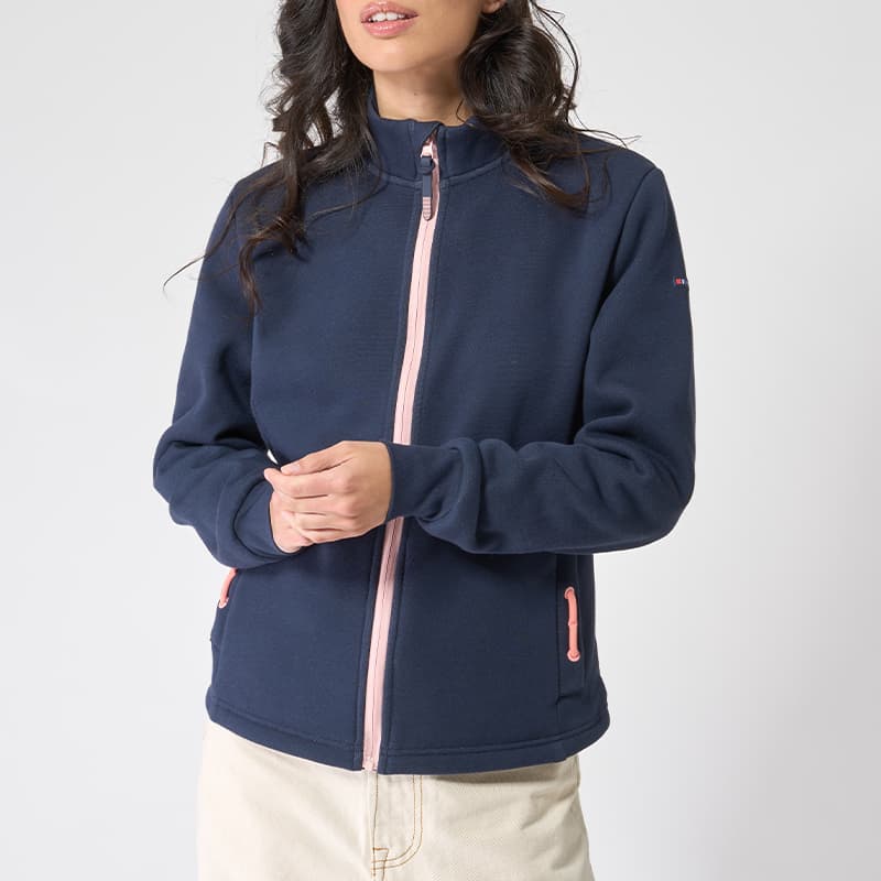 Sweat zippé doublure moumoute BATELA A2554 40 MA Navy Blue