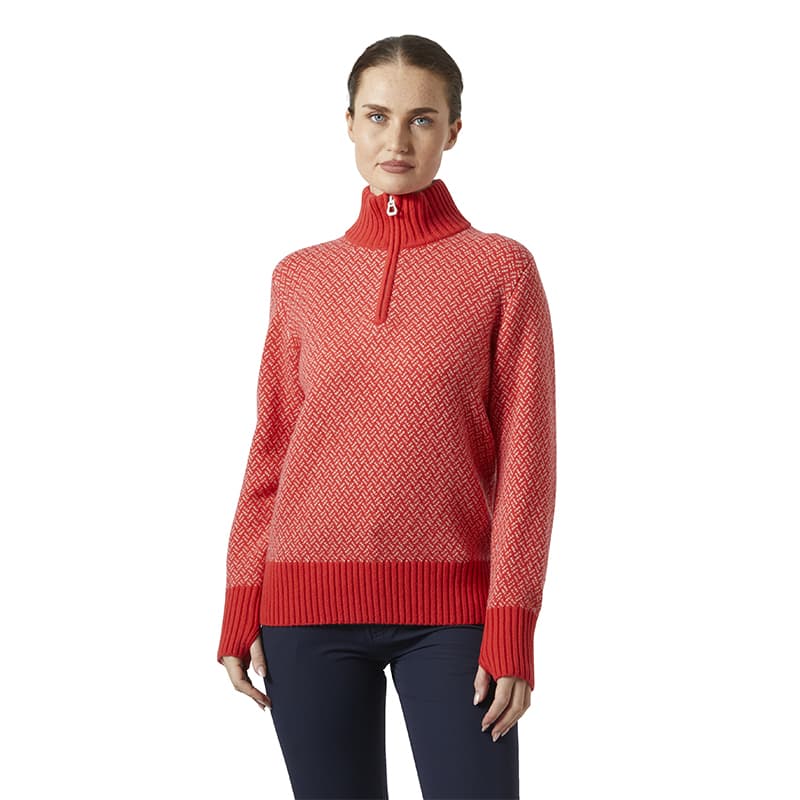 Pull camionneur en Laine HELLY HANSEN W Artic Iceland Knit 30369 XL 222 Alert Red