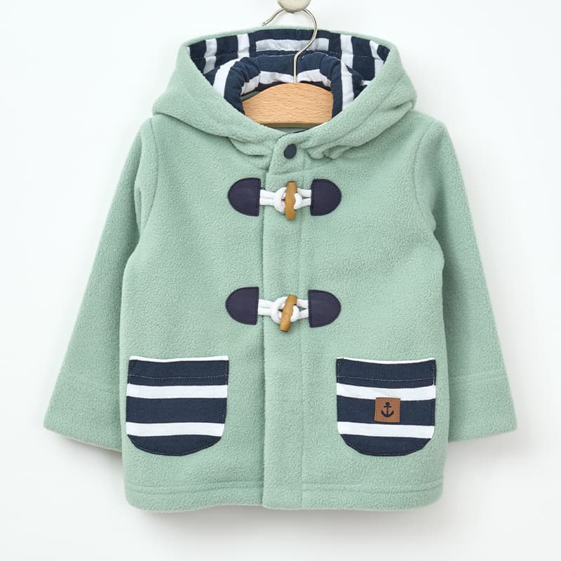 Veste polaire à poches rayées BATELA 24 Mois BF Blue Surf