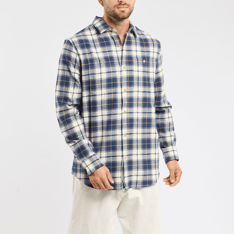 Chemise Ă carreaux BERMUDES Elrick M B204 Navy