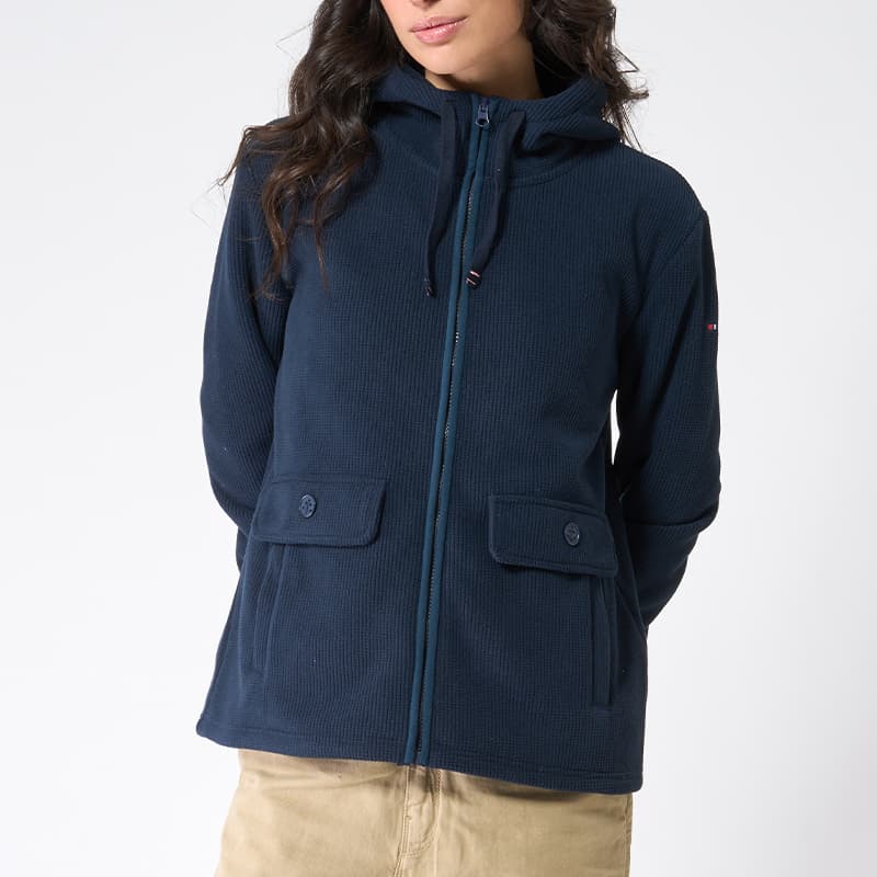 Veste polaire texturée BATELA A2555 48 MA Navy Blue