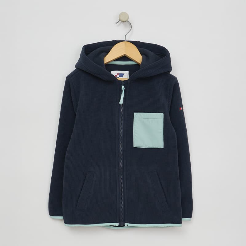 Veste polaire texturée BATELA N1944 8 Ans MA Navy Blue